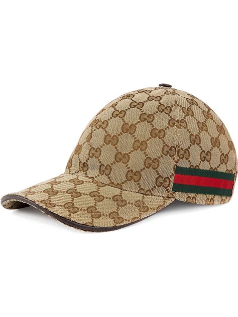 gucci gucci print campus baseball cup|gucci canvas baseball hat.